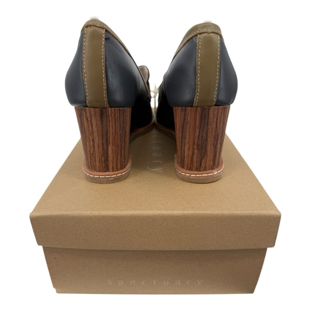 Sanctuary Cadence Leather Penny Loafer Wedge NIB Eco Chic Style 523258 - Picture 5 of 16